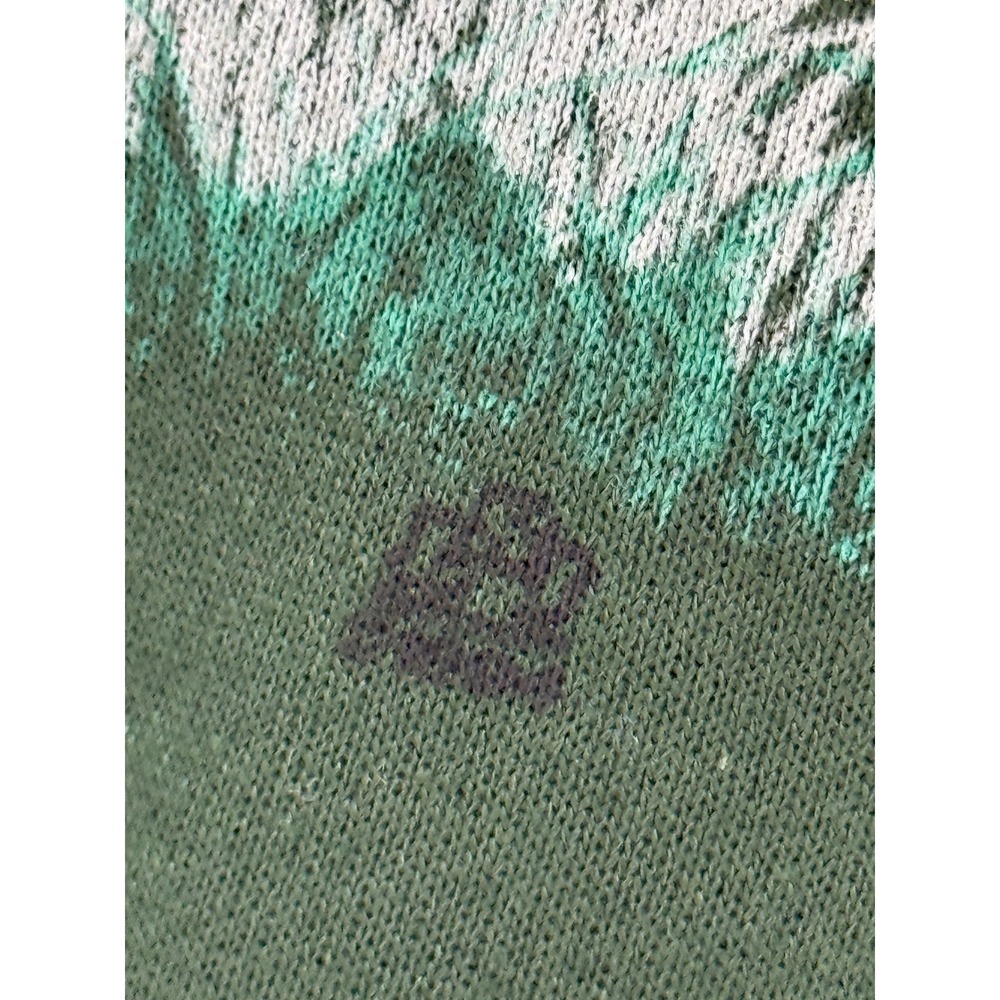 Vintage 90s Tultex Deer Graphic Crewneck Sweatshirt Large USA Green Buck Nature - Picture 3 of 8